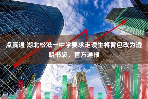 点赢通 湖北松滋一中学要求走读生将背包改为透明书袋，官方通报